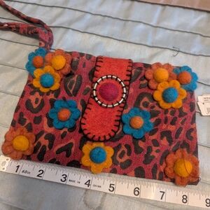 Rising Tide Colorful Floral Clutch with Strap